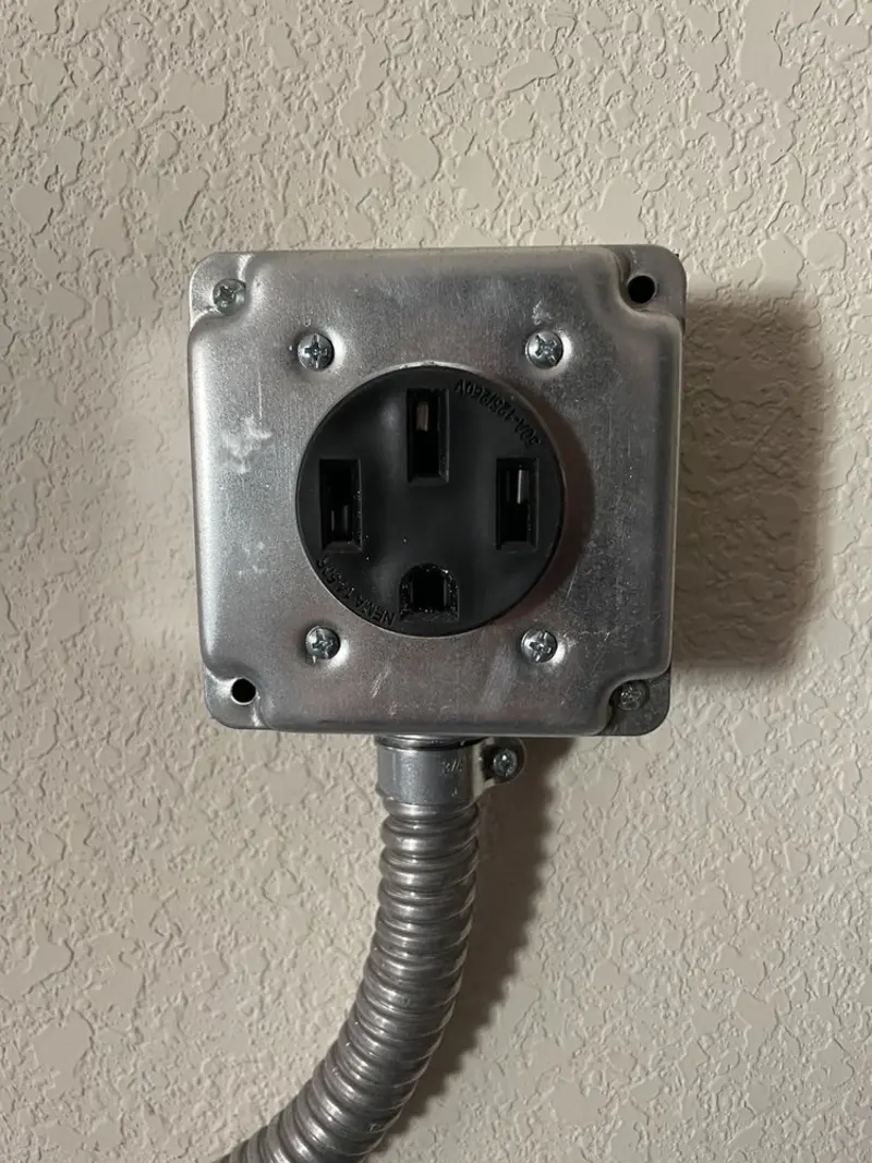 NEMA 14-50 outlet installed for Smart Home Electrical in Edmond